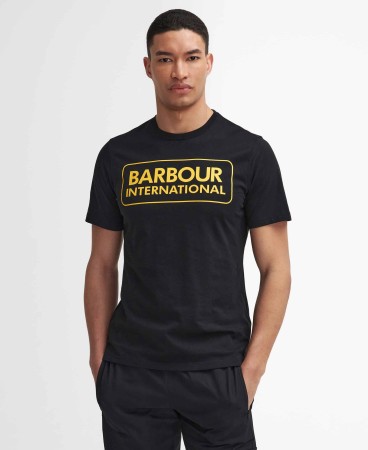 T-shirt Large Logo Barbour International - BLACK/YELLOW (2e image)