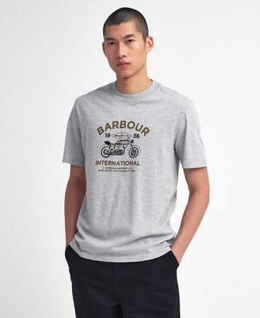 T-shirt Cafe Barbour International - GREY MARL (2e image)