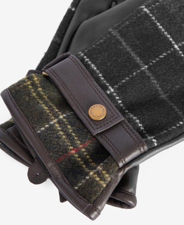 Gants femme en laine et cuir Aubrey Barbour (2e image)
