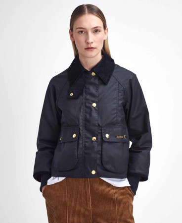Veste huilée Cropped Beadnell Barbour - BLACK (2e image)