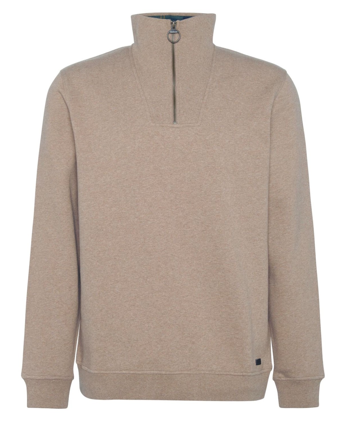 Pull sweatshirt homme nelson half zip barbour beige stone marl