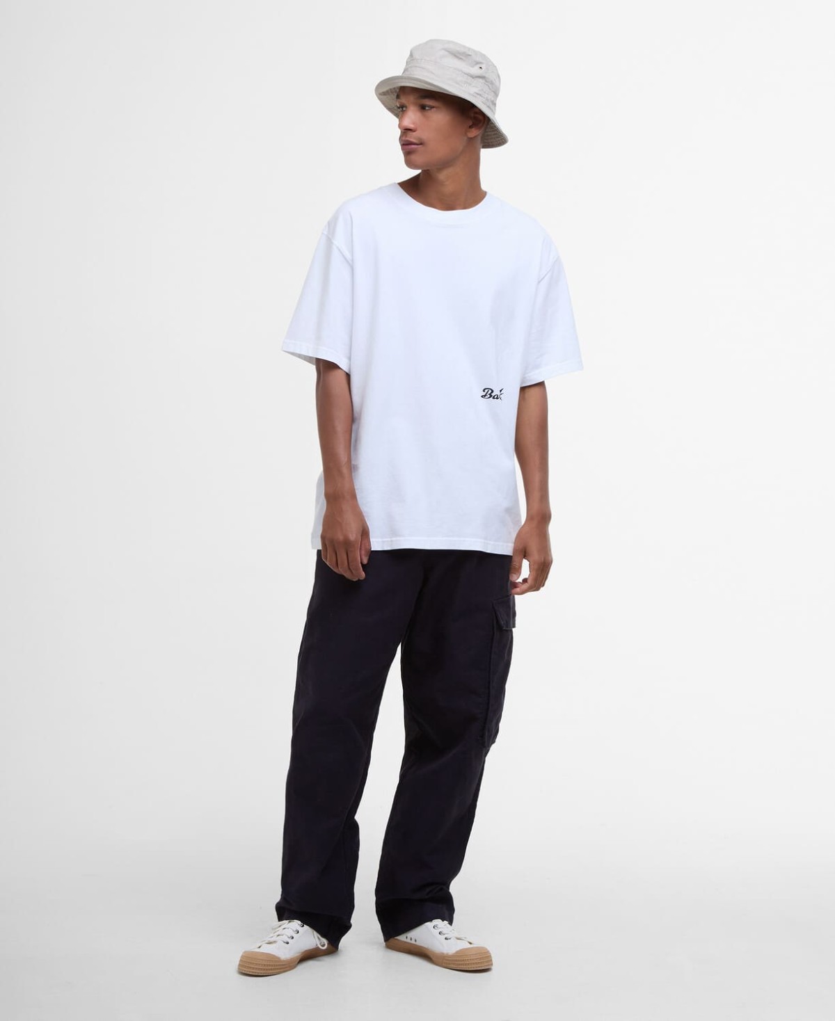 T-shirt homme regence os fit graphic barbour blanc white
