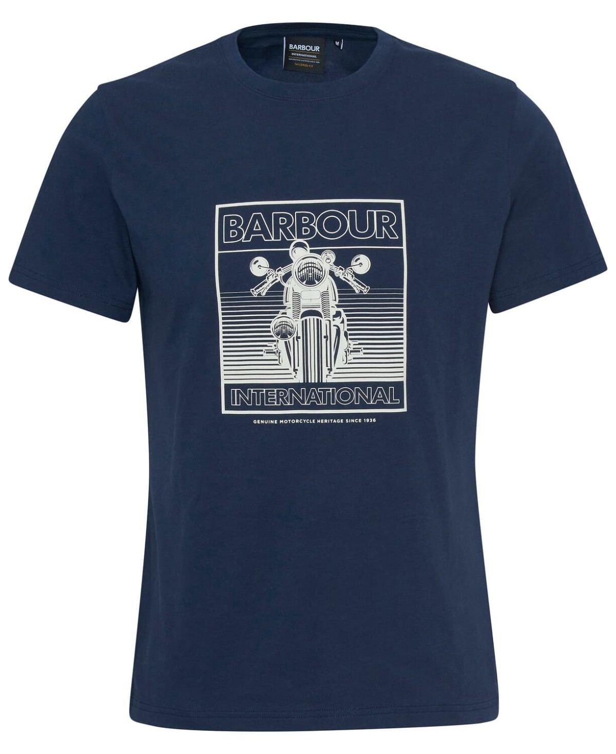 T-shirt homme track barbour international bleu marine navy