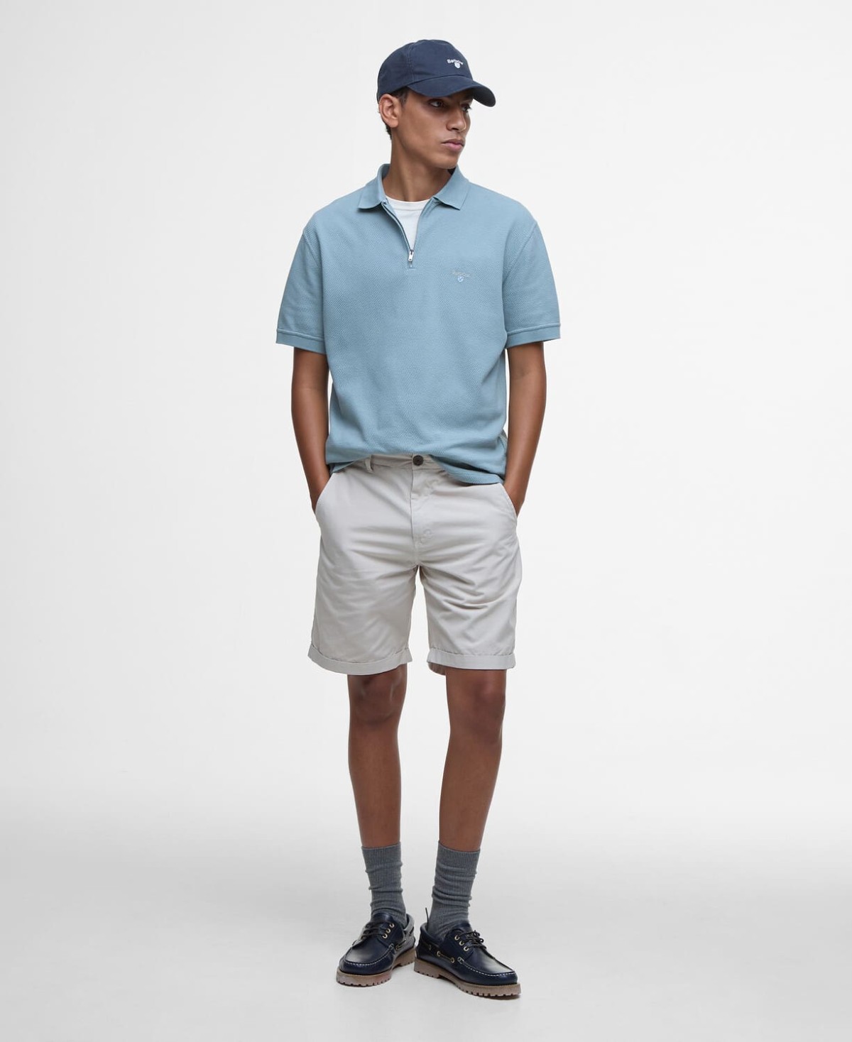 Short bermuda homme glendale barbour mist beige