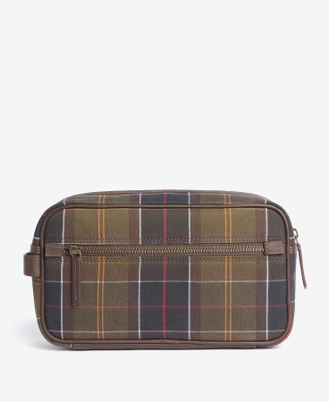 Trousse de toilette en cuir et tartan Barbour - CLASSIC TARTAN (2e image)