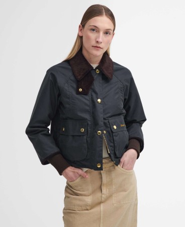 Veste huilée Cropped Beadnell Barbour - SAGE/ANCIENT (2e image)