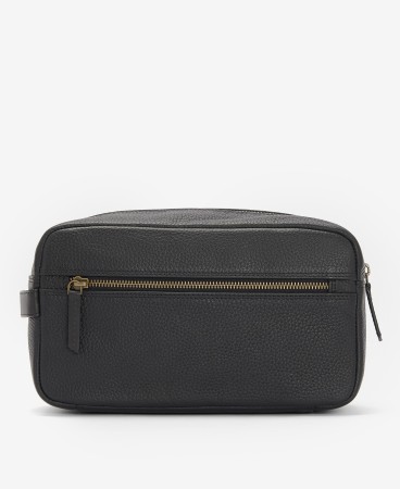 Trousse de toilette en cuir Highgate Barbour - BLACK (2e image)